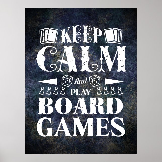 Poster de décoration murale de Grunge Board Games (Devant)