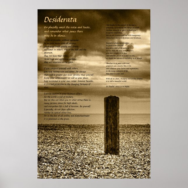 Poster de Desiderata - J'ai le temps (Devant)