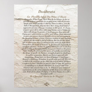 Poster de DESIDERATA par Max Ehrmann=Moonstone