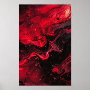 Poster de design de texture Abstraite rouge foncé