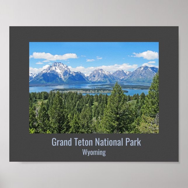 Poster de design du parc national Grand Tetons (Devant)