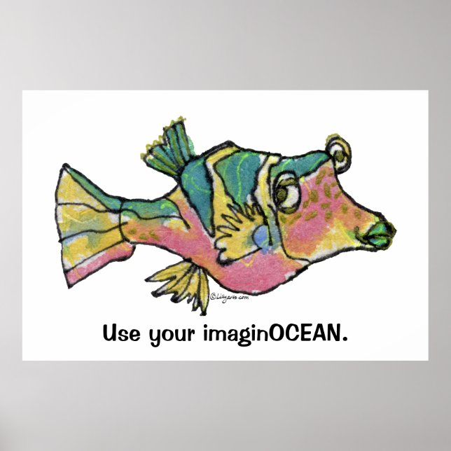 Poster de dessin 001 ImaginOCEAN Poster Grand (Devant)