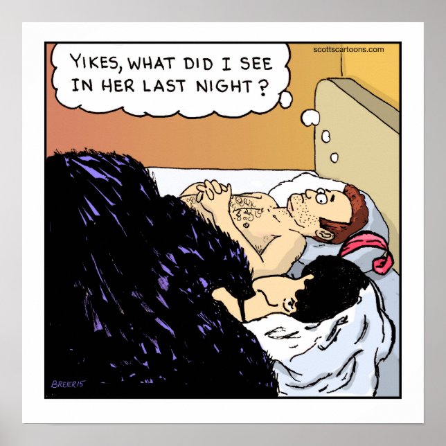 Poster de dessin amusant - Illusion de vieux cerf (Devant)