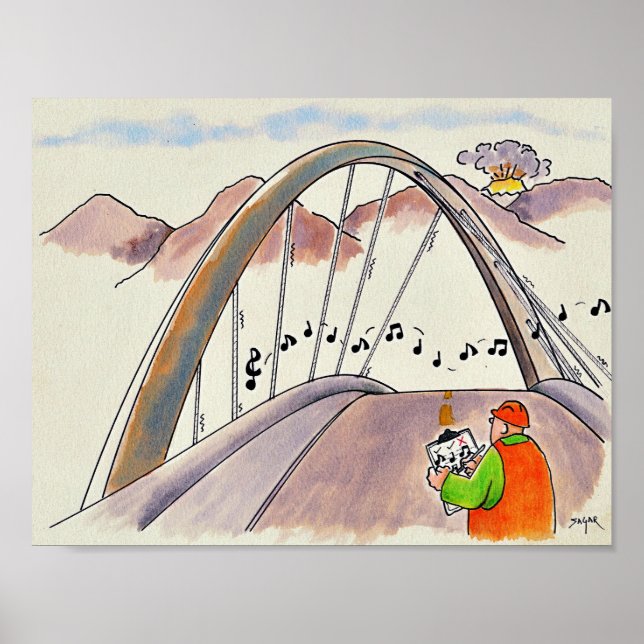 Poster de dessin amusant pour la sécurité publique (Devant)