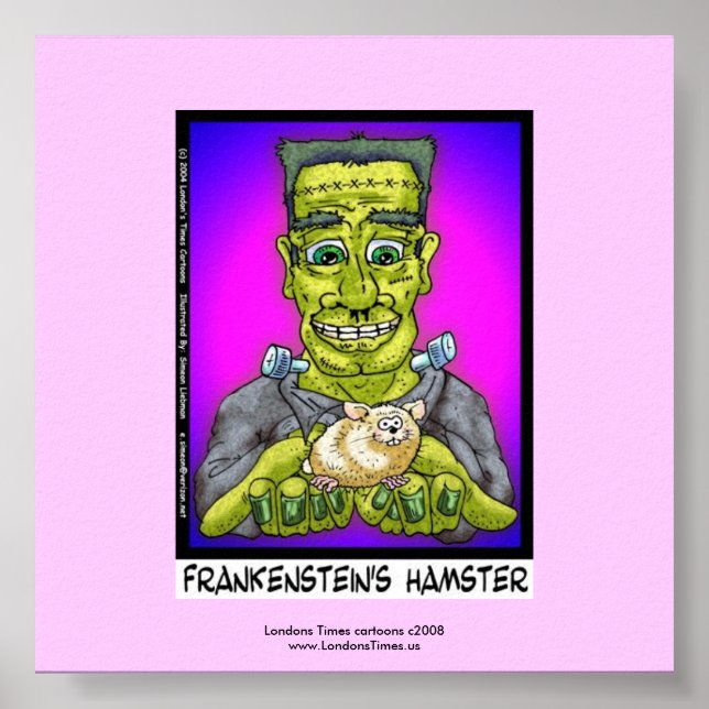 Poster de dessin animé drôle du hamster de Franken (Devant)