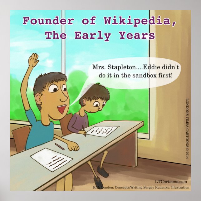 Poster de dessin animé Nerdy Kids Funny (Devant)