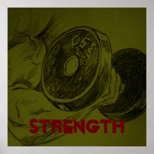 Poster de dessin au crayon pour le bâtiment du cor