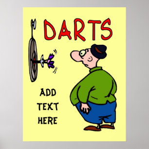 Poster de dessin de Darts Player