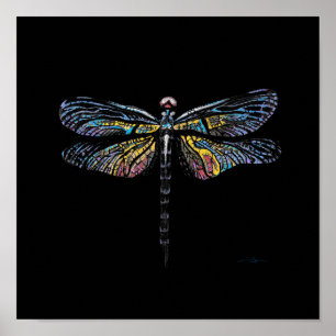 Poster de dessin de stylo dragonfly