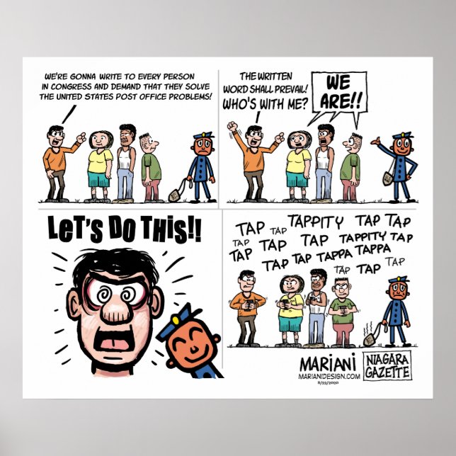 Poster de dessin éditorial USPS (Devant)
