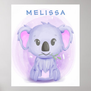 Poster de dessin personnalisé Baby Koala 001