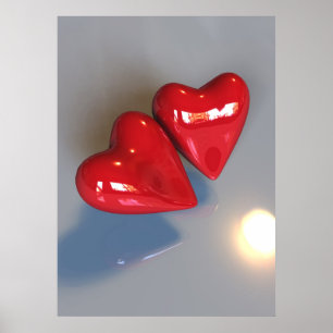 Poster de deux coeurs