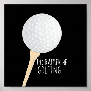 poster de devis de golf pour golfeurs noir et blan