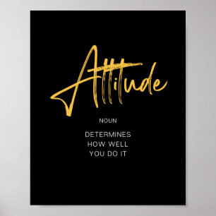 Poster de devis inspirant l'attitude