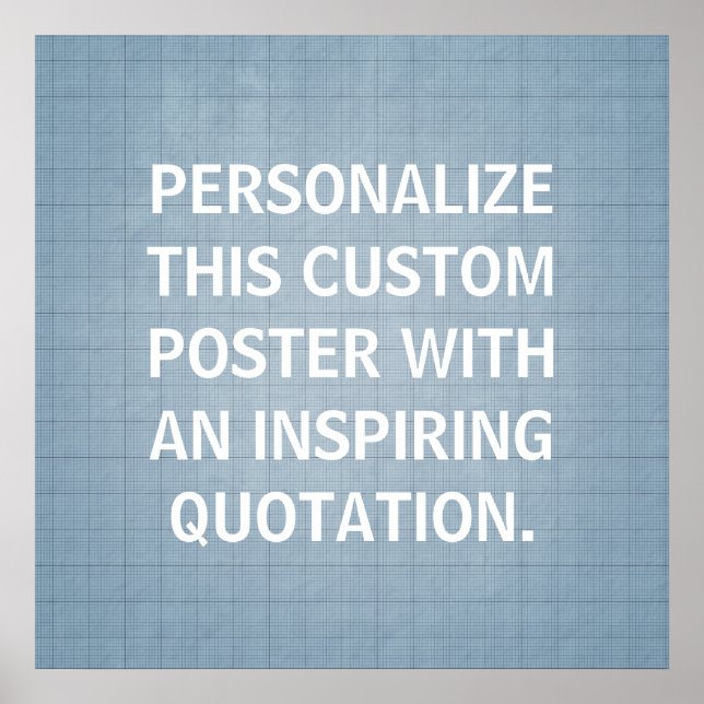 Poster de devis personnalisé, bleu gris personnali (Devant)