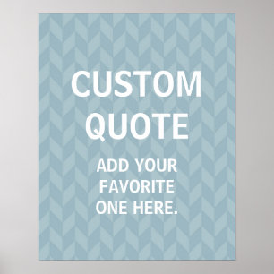 Poster de devis personnalisé, chevron de zigzag