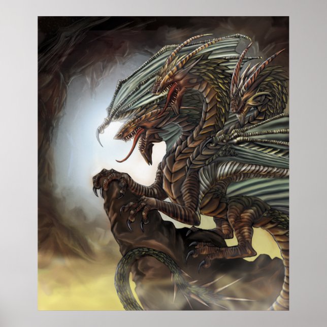 Poster de dragon à 3 têtes (Devant)