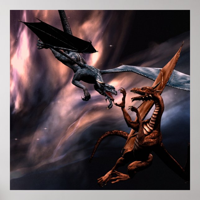 Poster de dragons de combat (Devant)