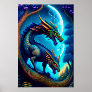 Poster de dragons mythiques