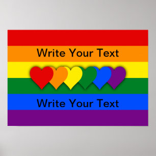 Poster de drapeau LGBT personnalisé