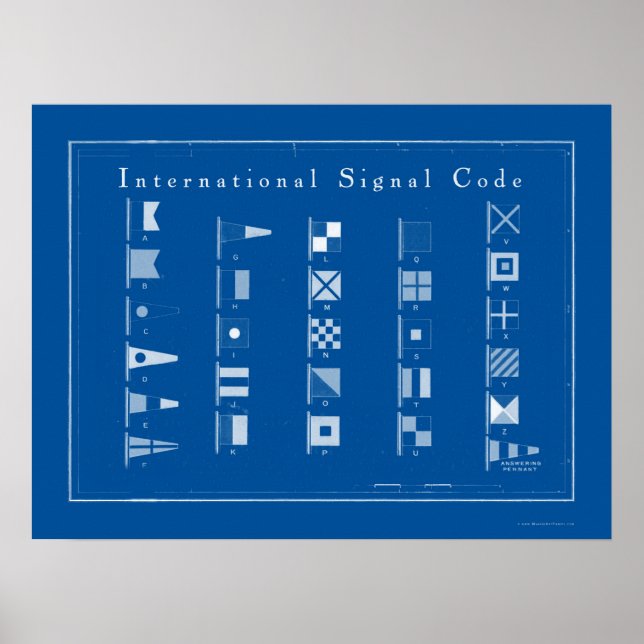 Poster de drapeau nautique (Devant)