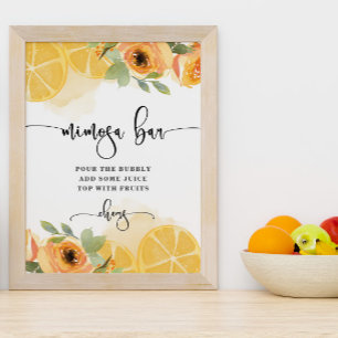 Poster de Fêtes des mariées de citrons et de mimos