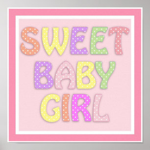 Poster de fille bébé doux