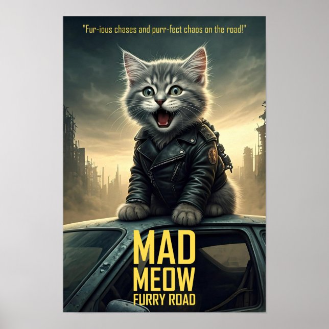 Poster de film amusant - Mad Meow : Furry Road - C (Devant)
