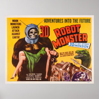 POSTER DE FILM ROBOT MONSTER 3D