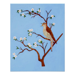 Poster de finition brillant Nightingale