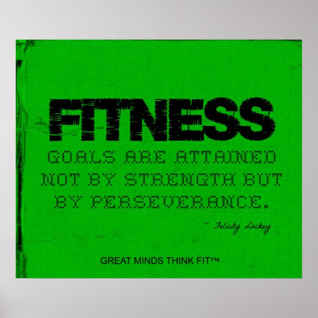 Poster de fitness vert - Motivation! (Devant)