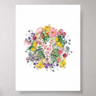 Poster de fleurs colorées fleurs sauvages