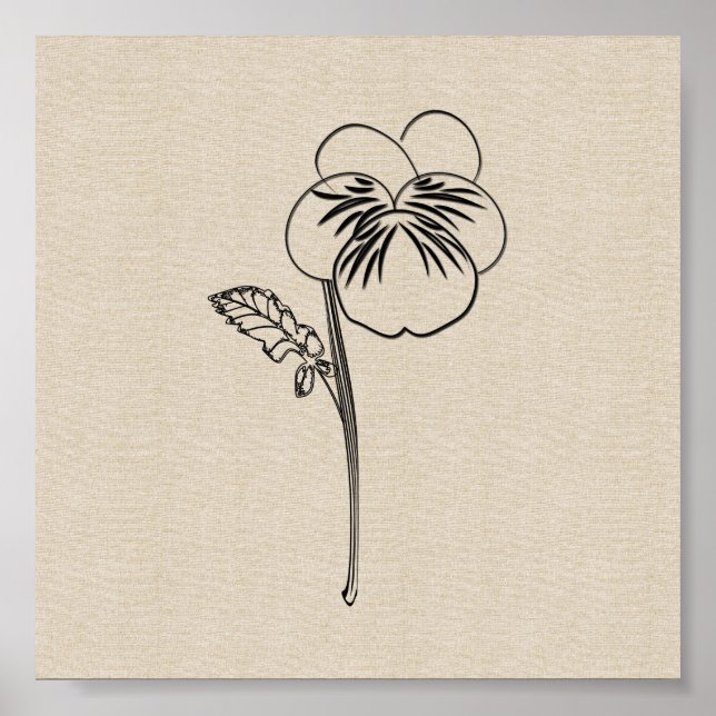 Poster de fleurs de Pansy (Devant)