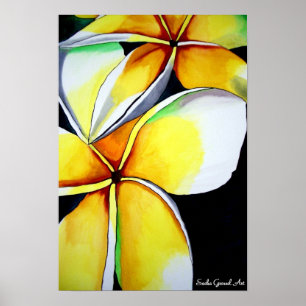 Poster de fleurs Frangipani de Sacha Grossel Art