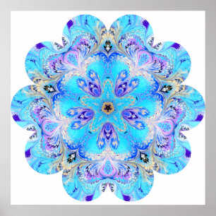 Poster de fleurs Peacock Kaleidoscope