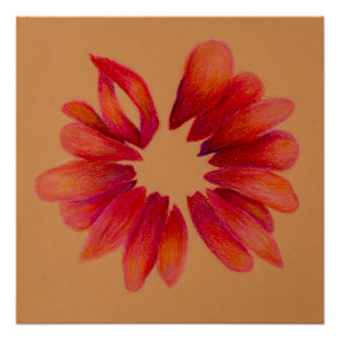 Poster de fleurs rouges