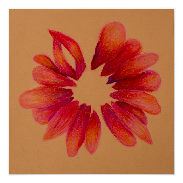 Poster de fleurs rouges (Devant)