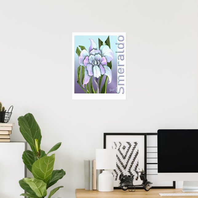 Poster de fleurs Smeraldo (Bureau à domicile)