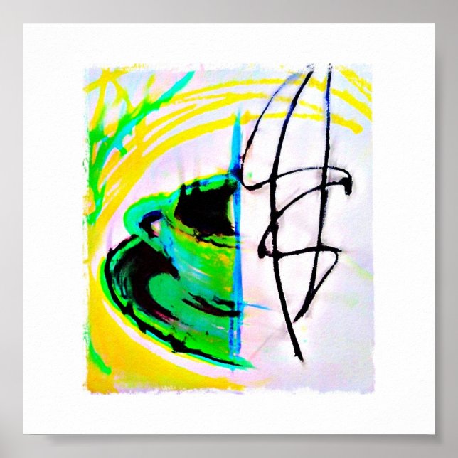 Poster de flou de café du matin (Devant)