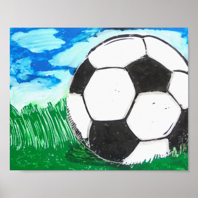 Poster de football, 10 x 8 pouces (Devant)