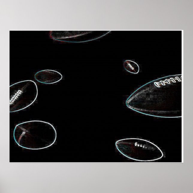 Poster de football à effet lumineux (Devant)