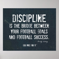 Poster de football Discipline à Denim