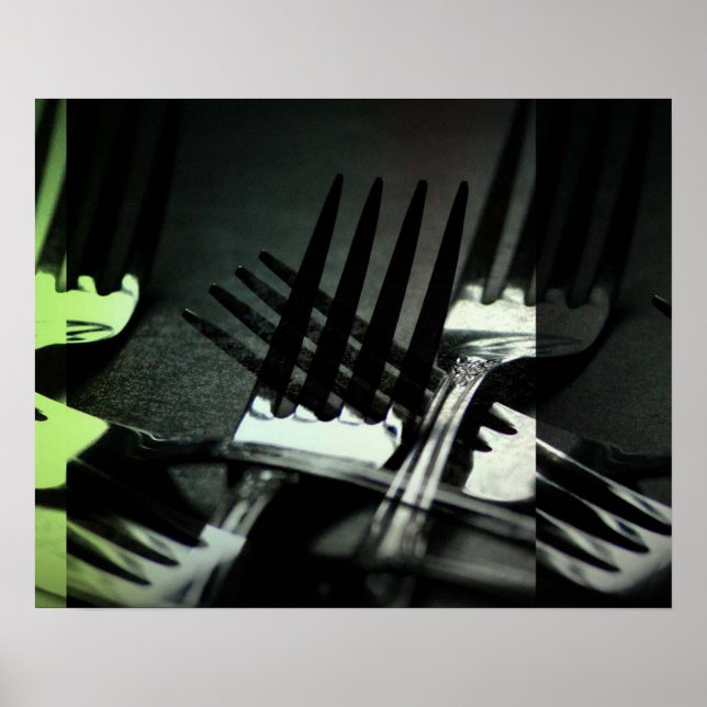 Poster de fourches de cuisine (Devant)