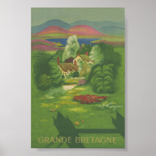 Poster de France Vintage voyage bretonne