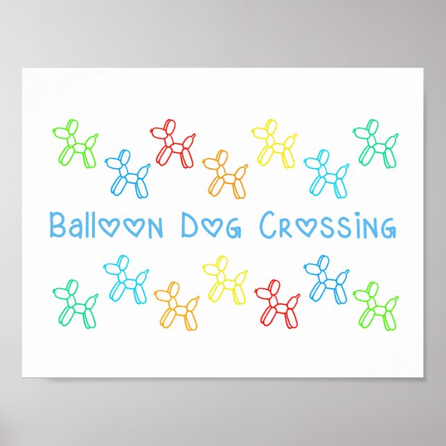 Poster de franchissement de chiens de ballon (Devant)
