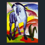 Poster de Franz Marc Blue Horse<br><div class="desc">Affiche de Franz Marc Blue Horse. Huile sur toile de 1911. Franz Marc a créé quelques-unes des plus belles peintures animales du XXe siècle. Ses chevaux bleus sont quelques-uns des tableaux les plus beaux visuellement dans son catalogue. Blue Horse I est une charmante peinture à cheval représentant un cheval bleu...</div>