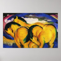 Poster de Franz Marc Little Yellow Hors