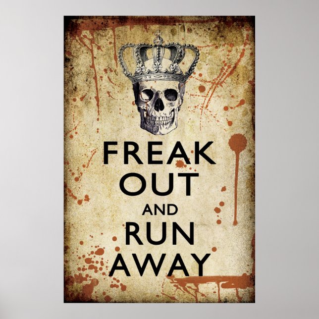 Poster de Freak Out et Run Away Halloween (Devant)
