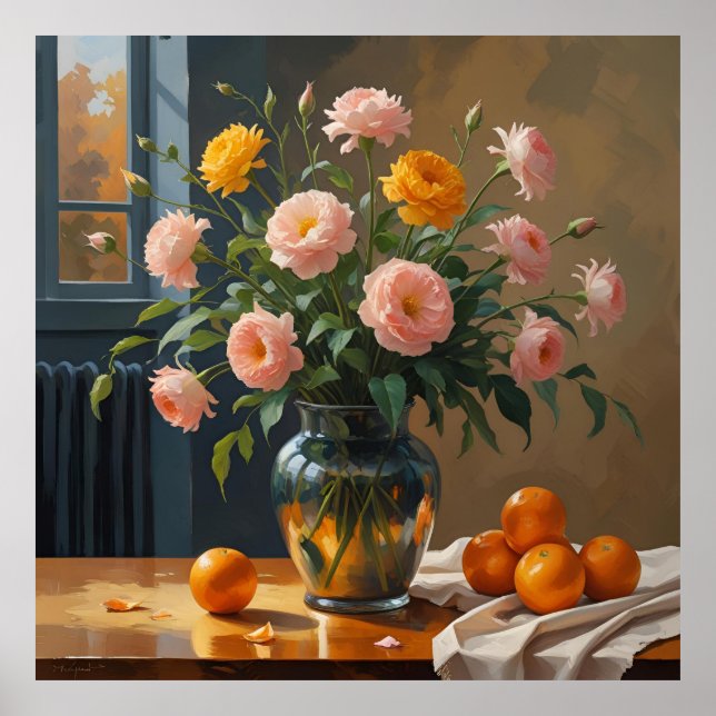 Poster de fruits et de fleurs, Art Maximaliste (Devant)