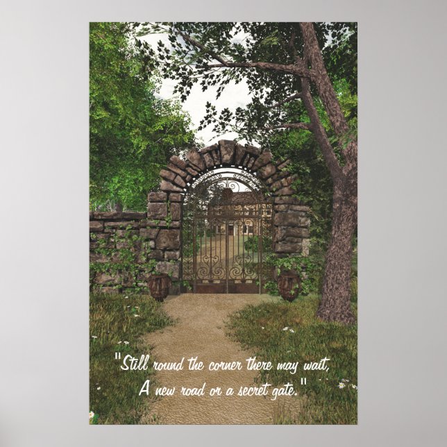 Poster de Garden Gate avec citation (Devant)